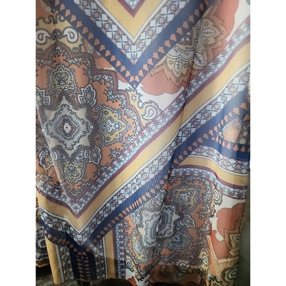 NWT Boutique One World Women's Tank Floral Colorful New Large Boho Cr60 Tunic - Picture 6 of 6